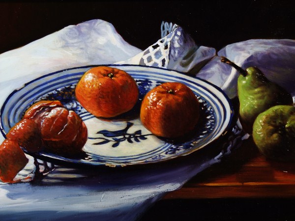 ./newstilllife/10020Still life Pears with blue plate_wm.JPG